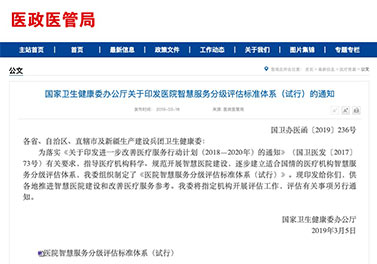 Analysis of the Grading Evaluation Standard System for Hospital Smart Services